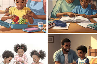 children story book illustration children story children story book illustration
