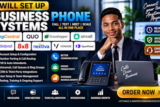 setup ringcentral quo grasshopper aircall dialpad 8x8 nextiva vonage openphone
