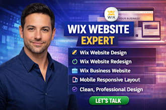 design wix website redesign, develop wix business web as a wix website expert