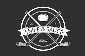 create simple modern logo for snipe sauce hockey company