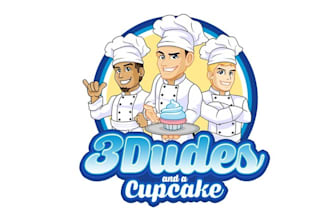 design mascot cupcake store business logo