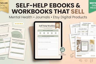 design self help ebooks mental health workbooks and etsy digital products