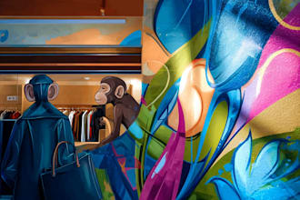 design bold graffiti murals and street art for your space