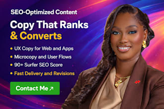 write surfer SEO optimized UX copy for your website or app