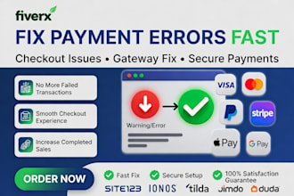 fix payment gateway issues on site123 ionos tilda jimdo duda checkout ecommerce