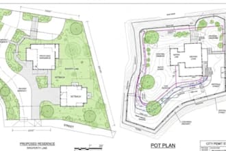 draw site plan, plot plan, property map for building permit