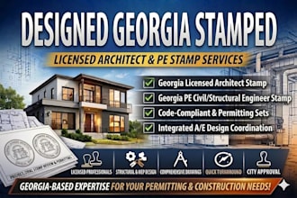 licensed architect civil engineering drawing georgia licensed architect pe stamp