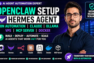 openclaw setup hermes agent n8n automation claude ollama vps mcp server docker