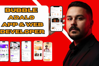 do no code app, adalo, bubble io, glide, flutterflow mvp mobile app developer