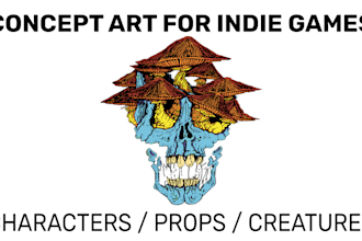create concept art for indie games