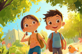 make 2d character animation, cartoon and explainer video
