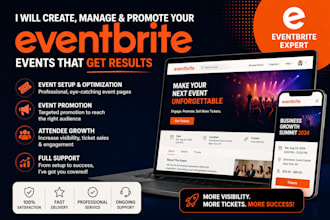 create and set up a professional eventbrite event page for your event