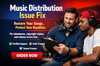 fix issues and distribute music on distrokid, tunecore, cd baby, amuse, ditto