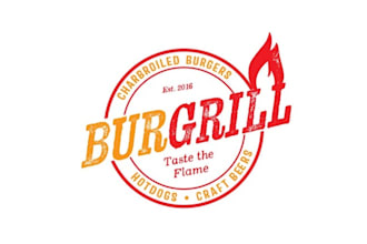 make grill burgers hot dogs beers logo for your business