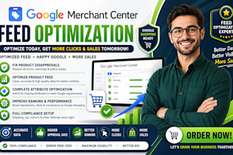 optimize google merchant center feed and fix product disapprovals for approval