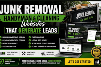 build junk removal website handyman and cleaning websites that generate leads