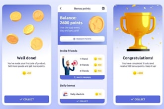 build loyalty app, discount app, reward app, gamification app, coupon app