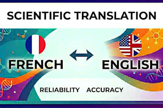 provide scientific translation en to fr or fr to en