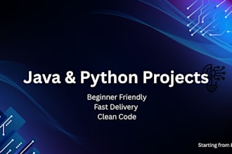 build a beginner java or python project with  explanation