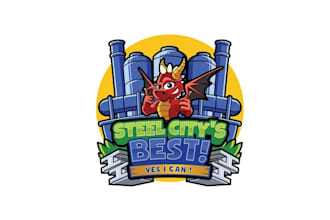 design cartoon mascot steel cities best logo