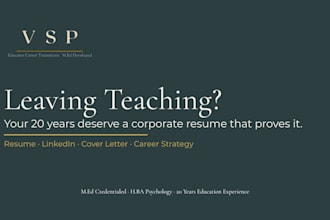 rewrite your teacher career change resume and linkedin med credentialed