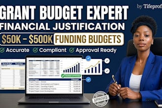 create a professional grant budget and financial justification