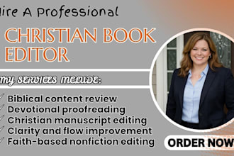 edit and proofread your christian manuscript, devotional, or ministry book