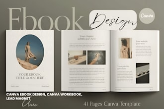 canva ebook design, workbook, lead magnet, ebook formatting, self help ebook