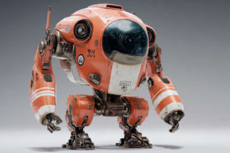design sci fi mecha and robot concept art