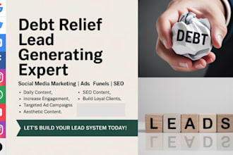 generate exclusive debt relief leads debt settlement leads debt relief website