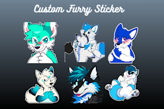 draw furry stickers for telegram, discord, crypto animated stickers