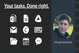 be your virtual assistant for admin tasks and data entry