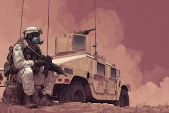 unique military themed illustration for you
