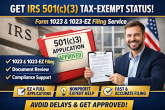 register your nonprofit and file irs 501c3 form 1023 or 1023ez
