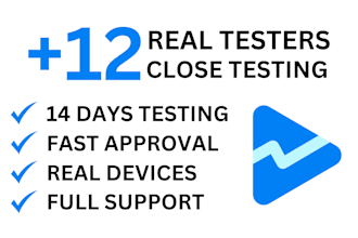 provide 12 testers for your google play closed testing