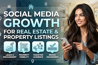 grow social media for real estate agents and property listings