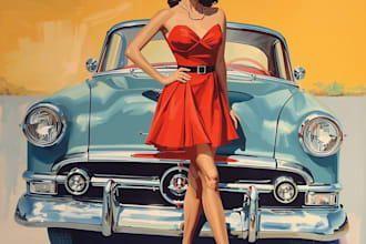 draw a pin up girl and pin up girl