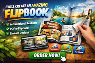 create interactive flipbook, page flip ebook, digital magazine, flip PDF