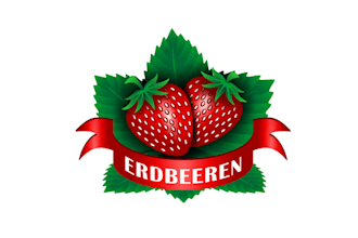 design awesome strawberry logo on shopping bag