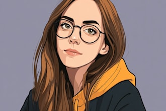 design amazing vector cartoon portrait