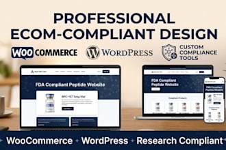 build fda compliant peptide, sarms, or nutraceutical website on woocommerce