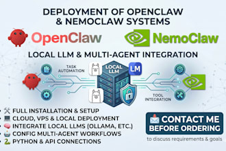 setup openclaw or nemoclaw on cloud or local using local llm