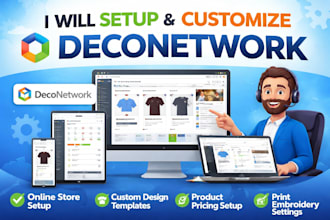 design and customize your deconetwork website, store and product designer