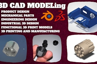 dfm 3d cad printable functional parts products stl step 3mf from 2d image sketch