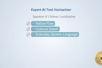 localize into chinese and japanese, and humanize your ai text