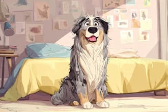 draw an awesome pet cartoon portrait