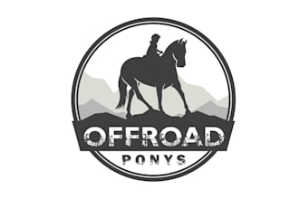 design animal off road horse ponys logo