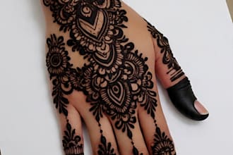 design custom henna mehendi patterns for you