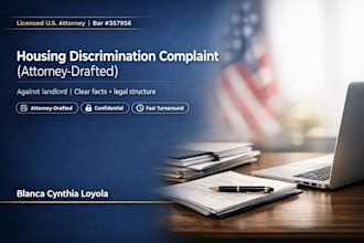 draft your housing discrimination complaint against a landlord as a US attorney