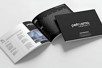 design commercial real estate brochure, offering memorandum and flyer design
